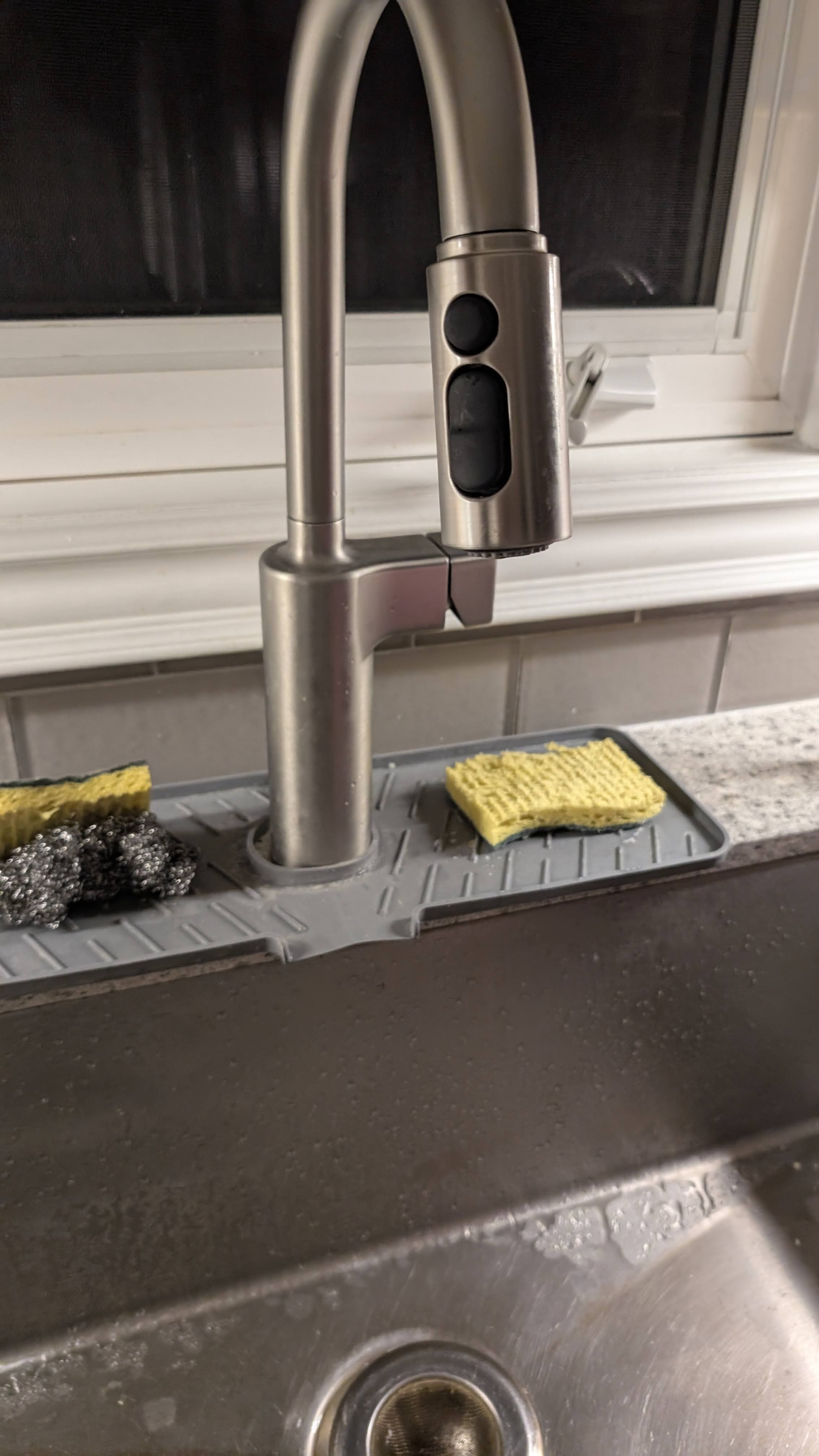 Recorded running tap water.