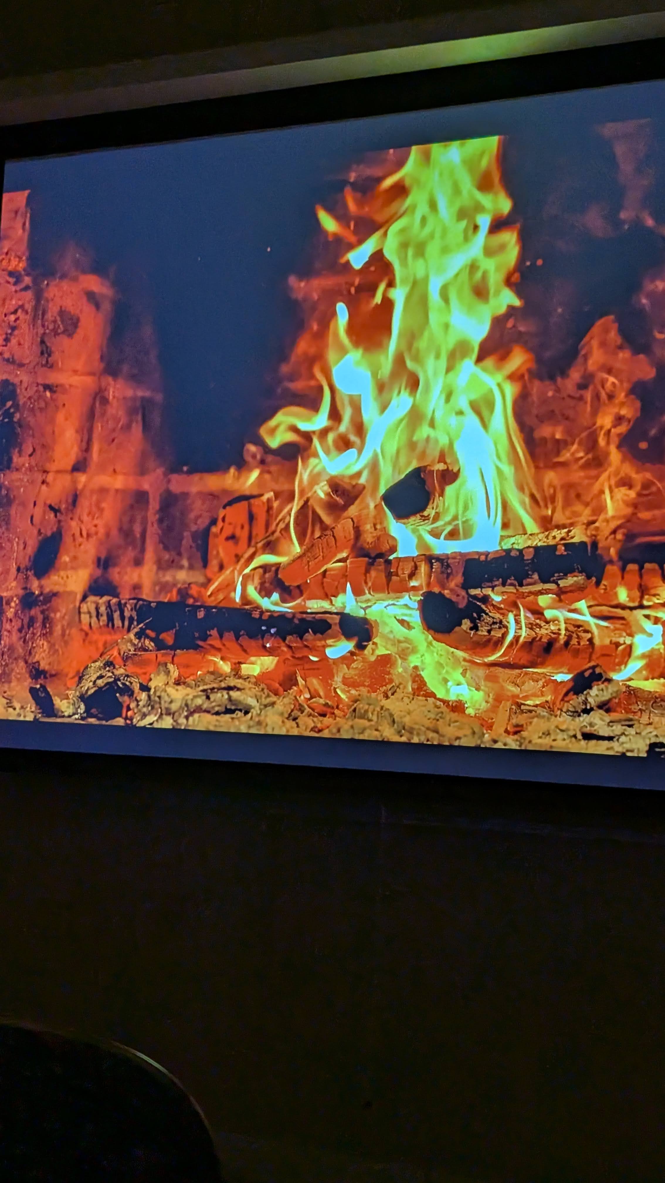 Some classmates put on a fireplace video and so I recorded it.