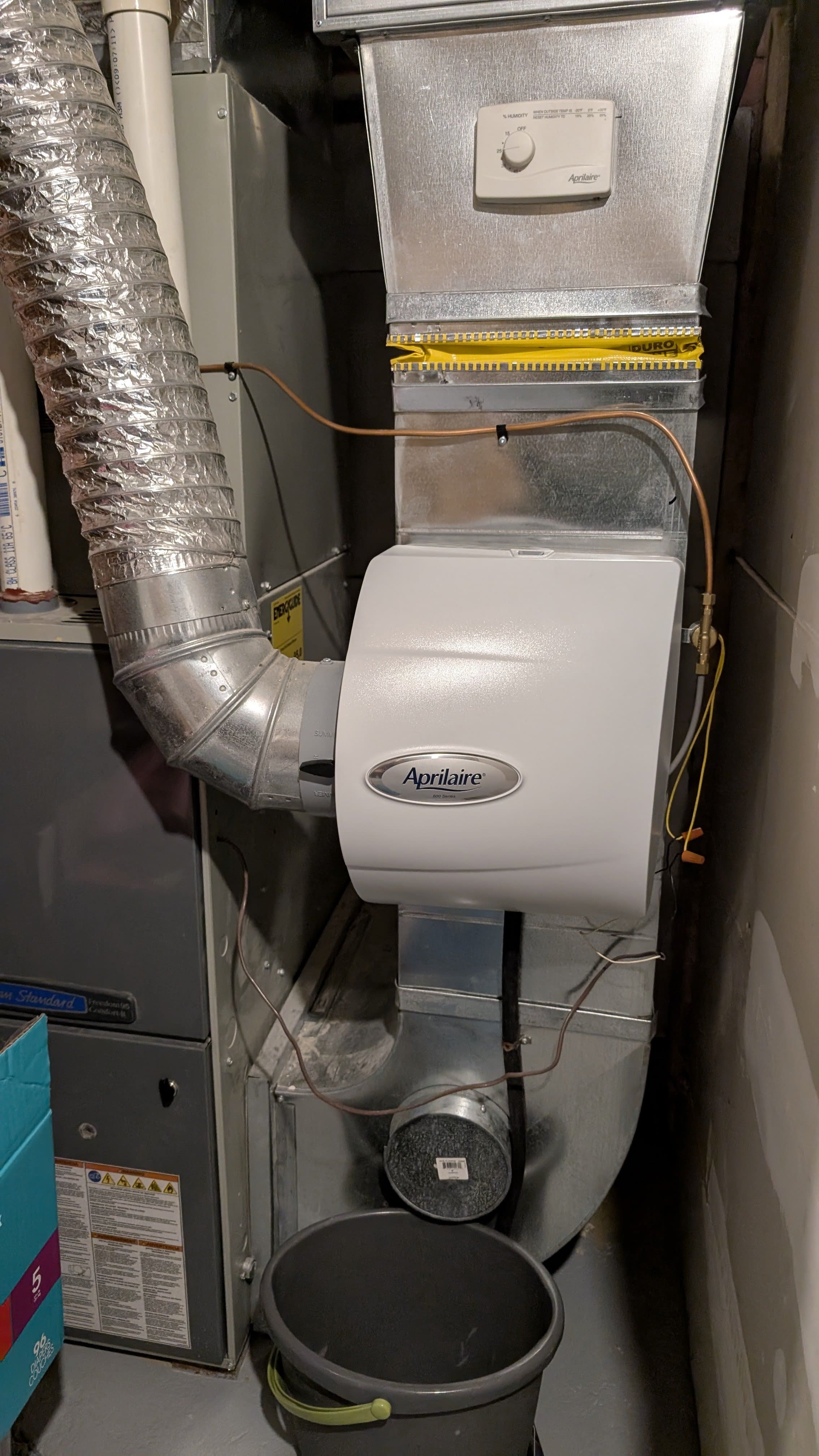 The furnace in the basement makes constant noise.