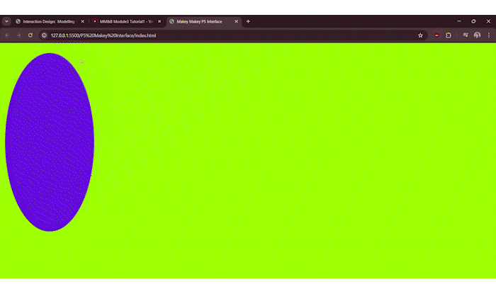 Module 3 tutorial 1 exploration and experimentation with p5.js sketch1.js code.