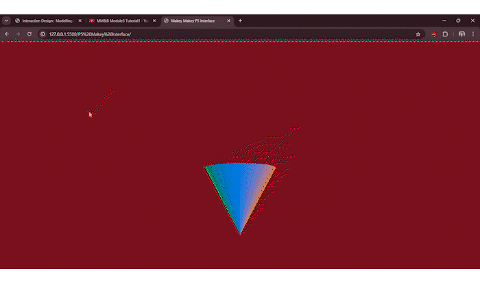 Module 3 tutorial 1 exploration and experimentation with p5.js sketch2.js code.