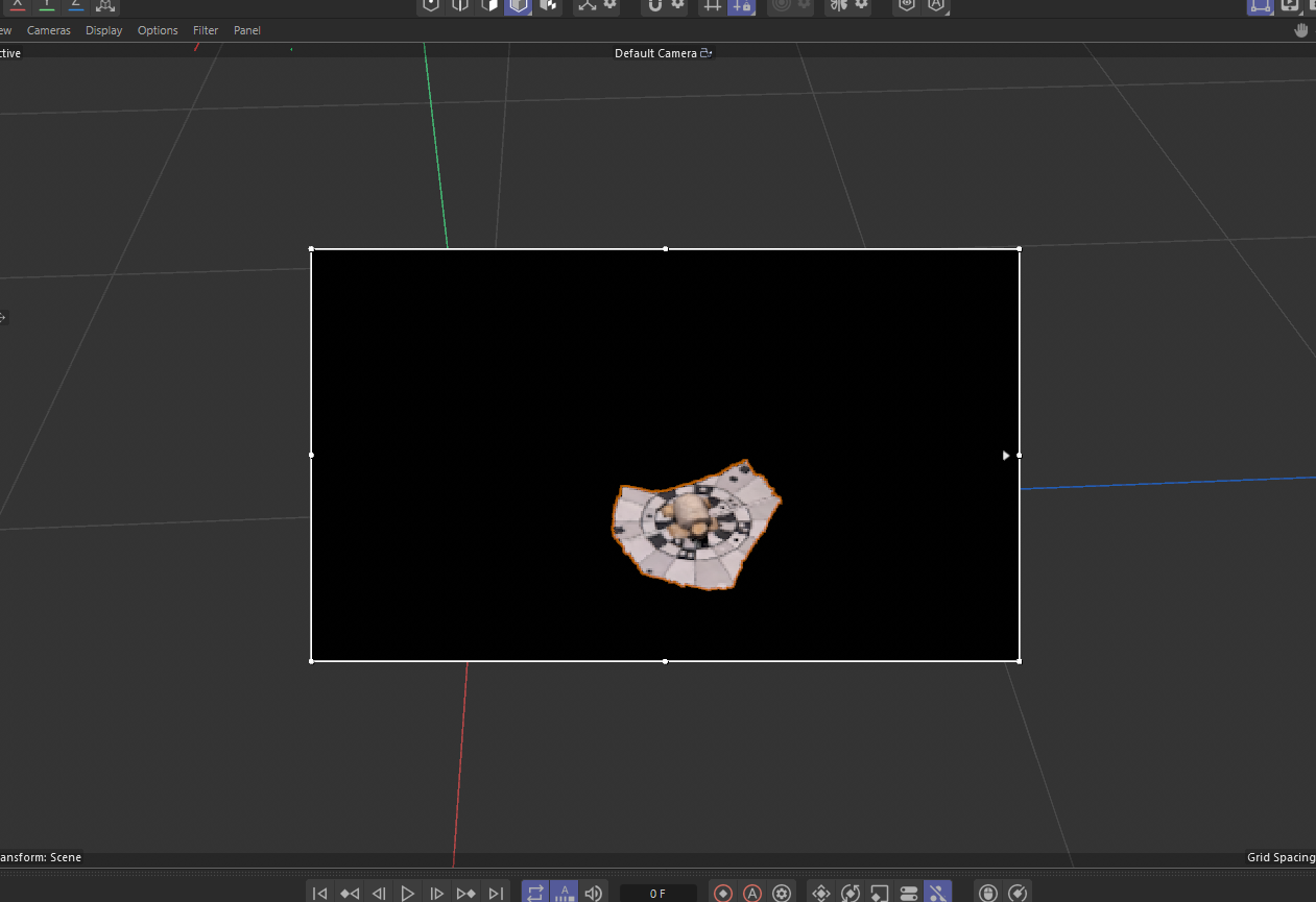 My turtle object was one of my best scanned objects. It was well rendered in scaniverse but it looks a bit blurry in C4D even with the render viewport. Also had to be cropped.