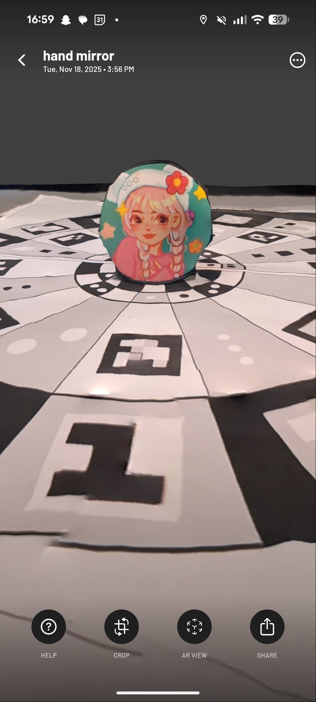 Screenshot of my first object in Scaniverse.